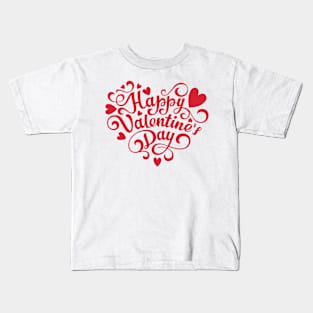 Happy Valentine's day love cute romance couple gift Kids T-Shirt